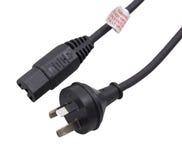 Cable IEC C15 to AUS 3 Pin Plug Black 2M
