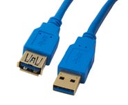 Cable EXT USB 3.0 AM-AF Gold Blue 2M
